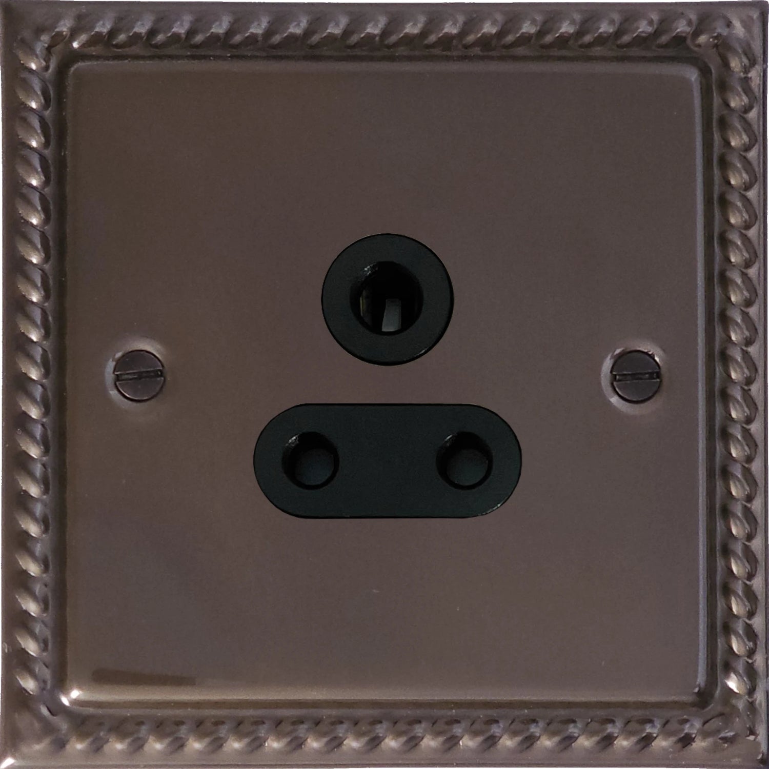 Georgian Medium Bronze 5 Amp Socket - Georgian range electrical socket