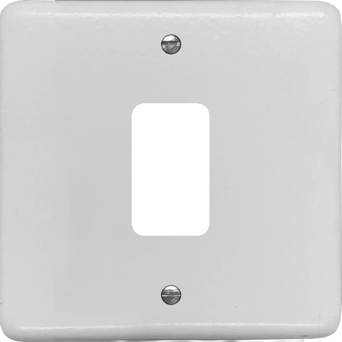 Contour Flat White 1 Gang Grid Plate