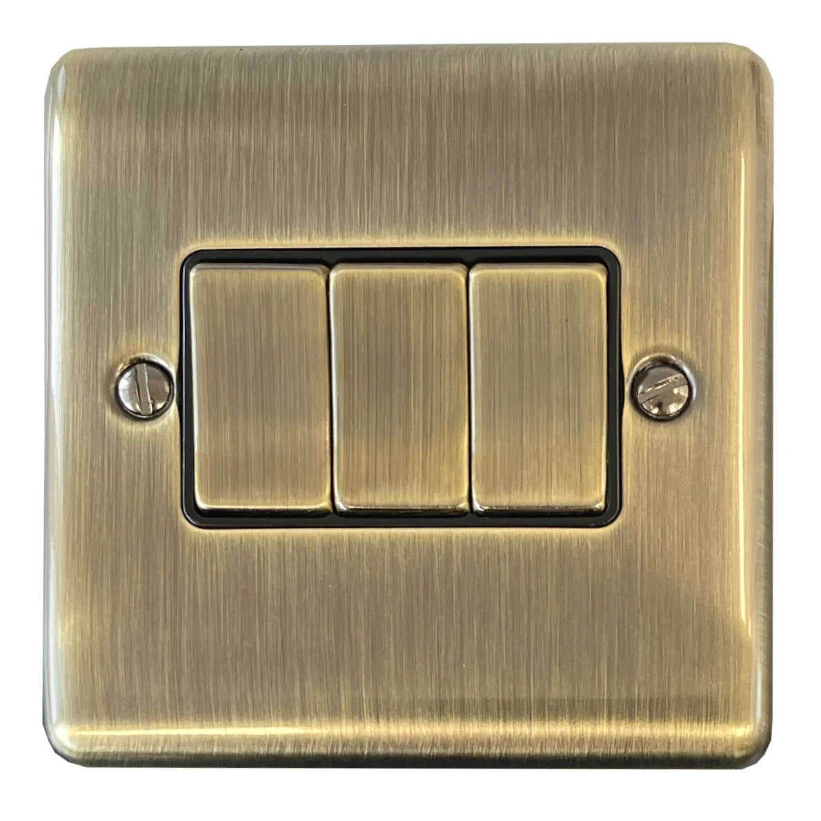 Basics Antique Brass 3 Gang Light Swiitch