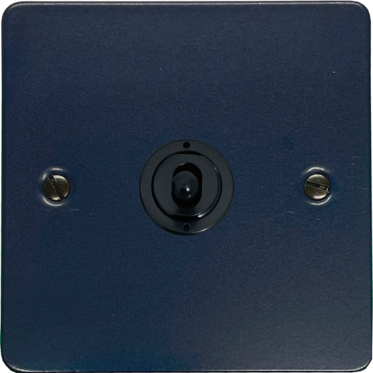 Flat Blue 1 Gang Toggle (Flat Black Toggle)