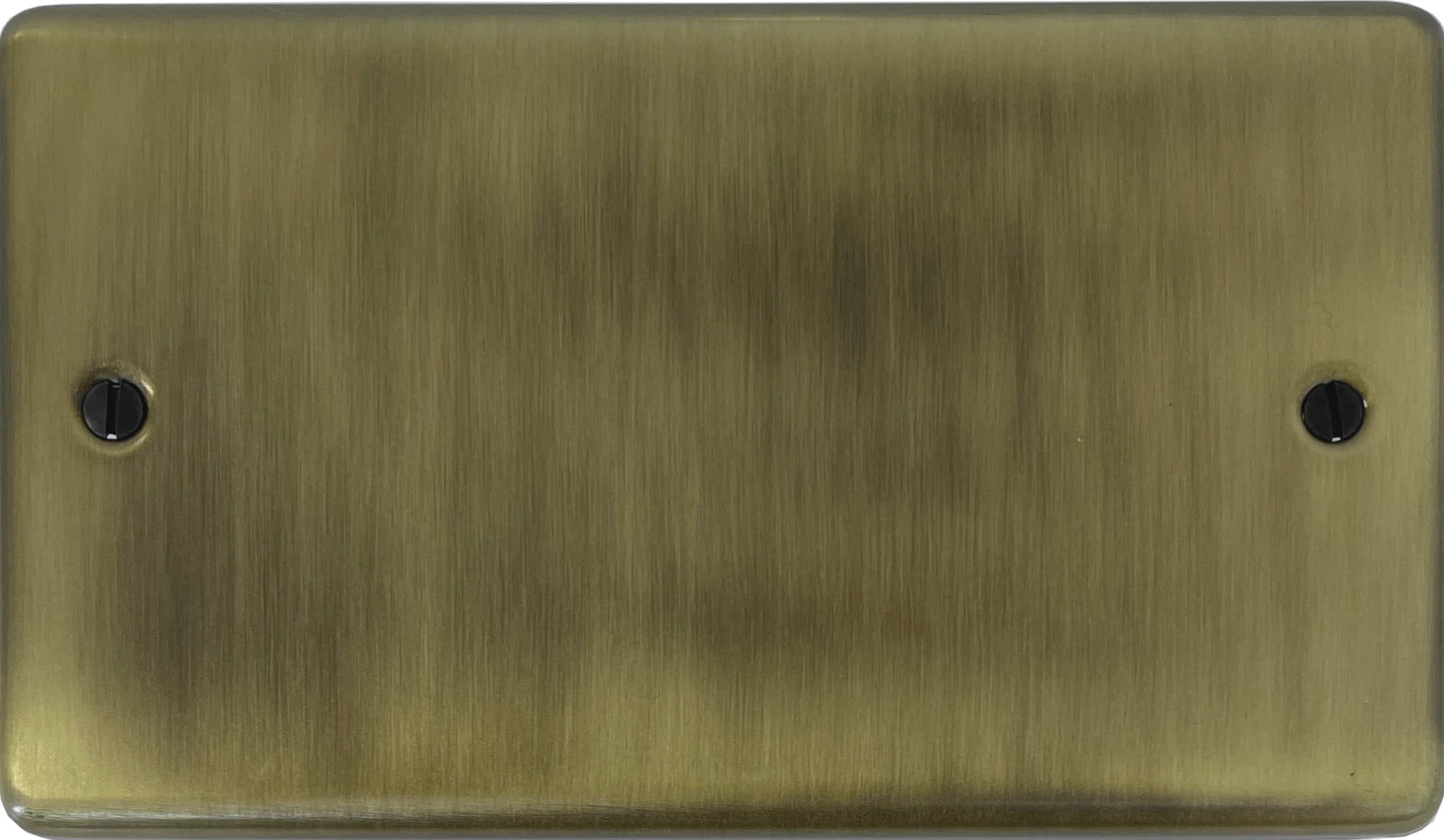 Contour Light Antique Brass 2 Gang Blank
