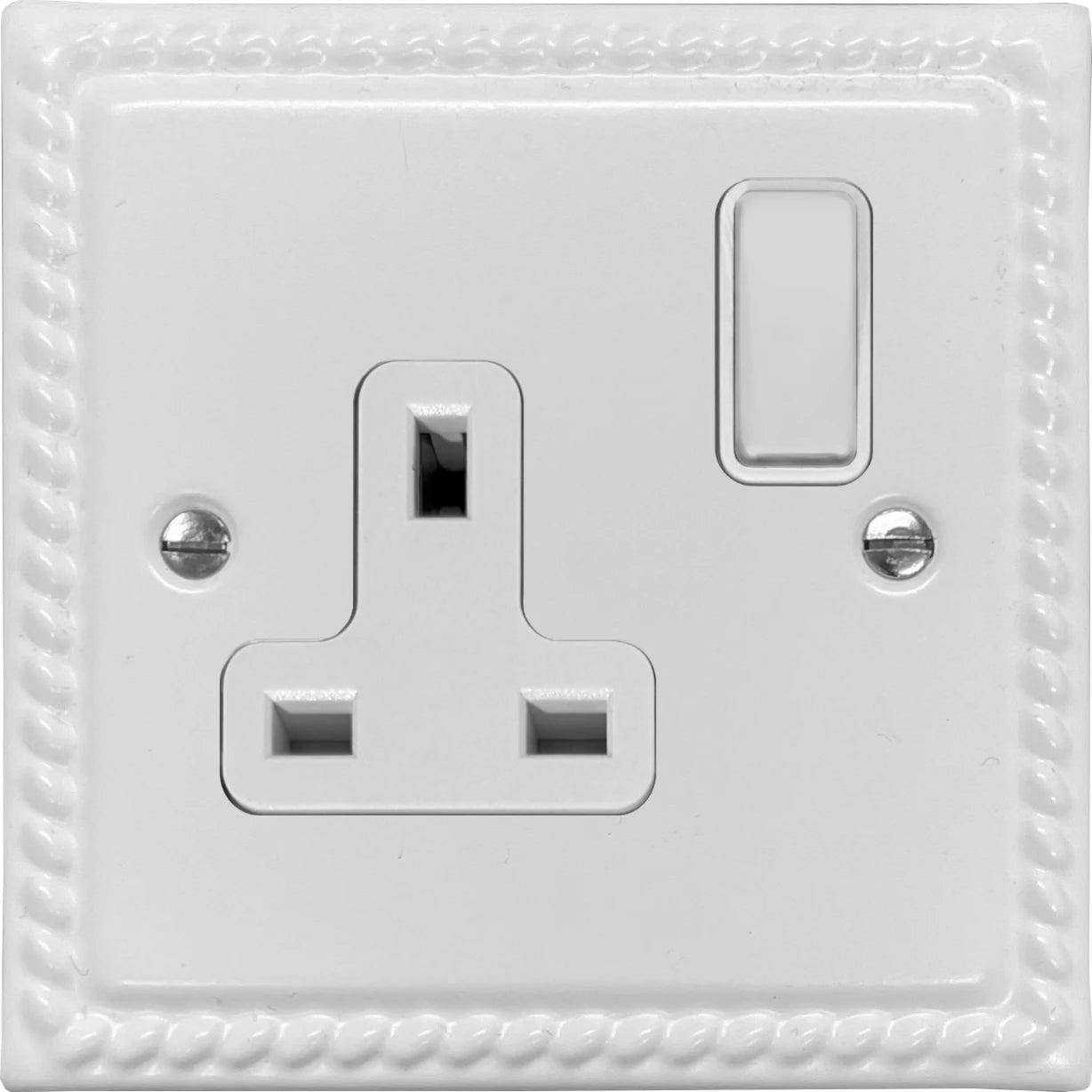 Georgian Flat White 1 Gang Socket