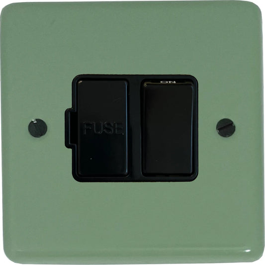 Classic Sage Green Switch Fused Spur (Black Switch)