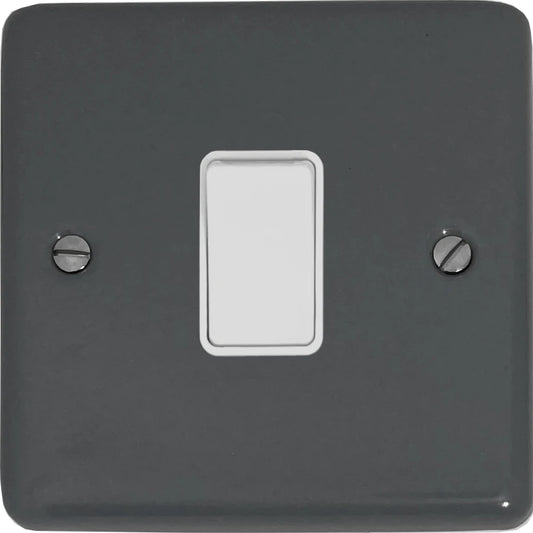 Contour Dark Grey 1 Gang 2 Way Switch
