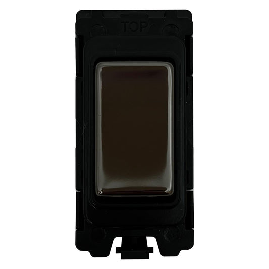 20A 2 Way & Off Retractive - Black and Black Nickel Switch