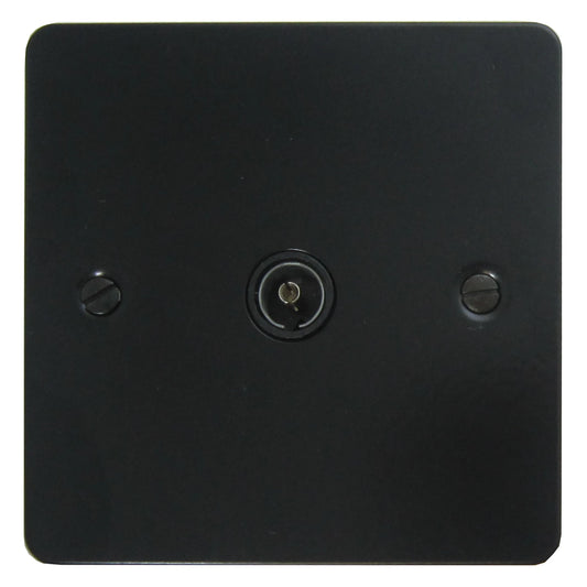 Flat Black 1 Gang Coax Point