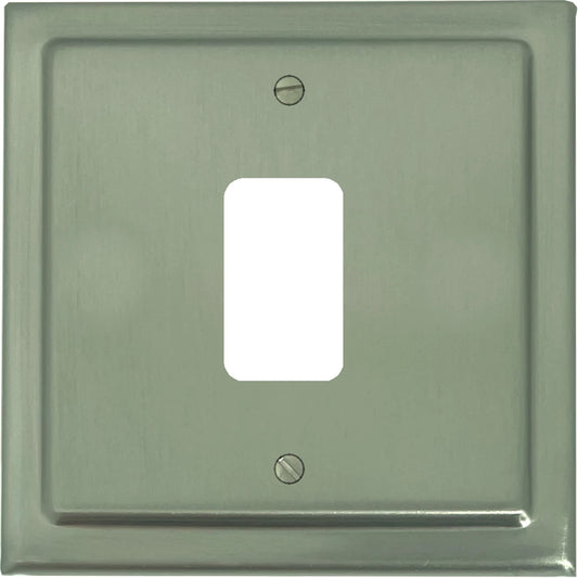 Victorian Satin Nickel 1 Gang Grid Plate
