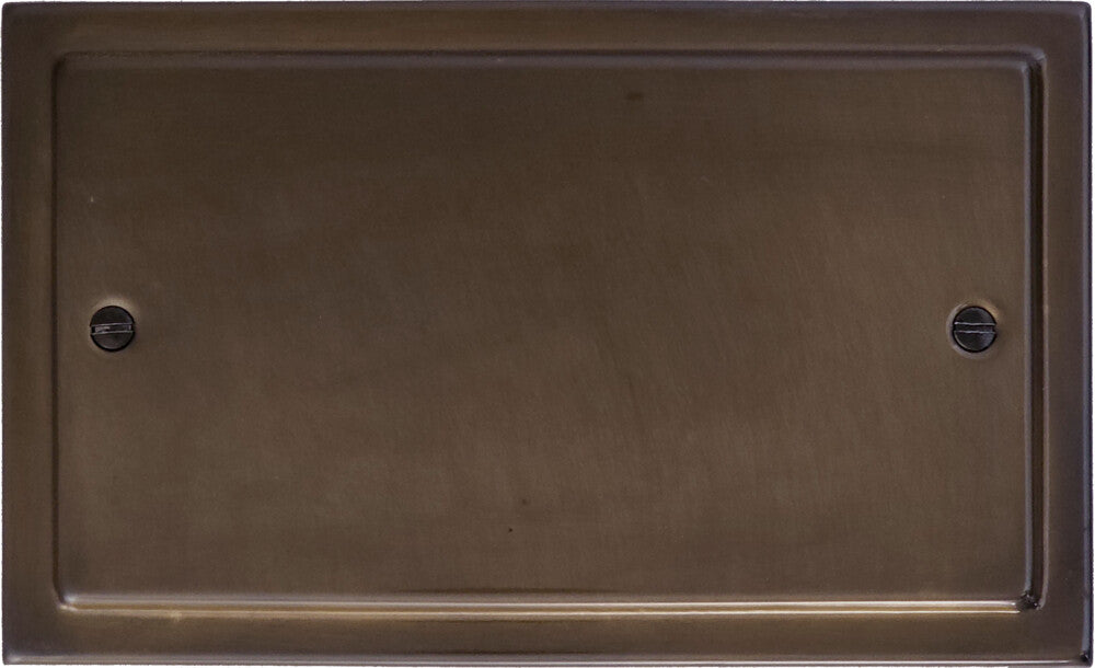 Victorian Medium Bronze 2 Gang Blank