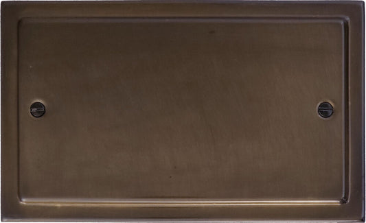 Victorian Medium Bronze 2 Gang Blank