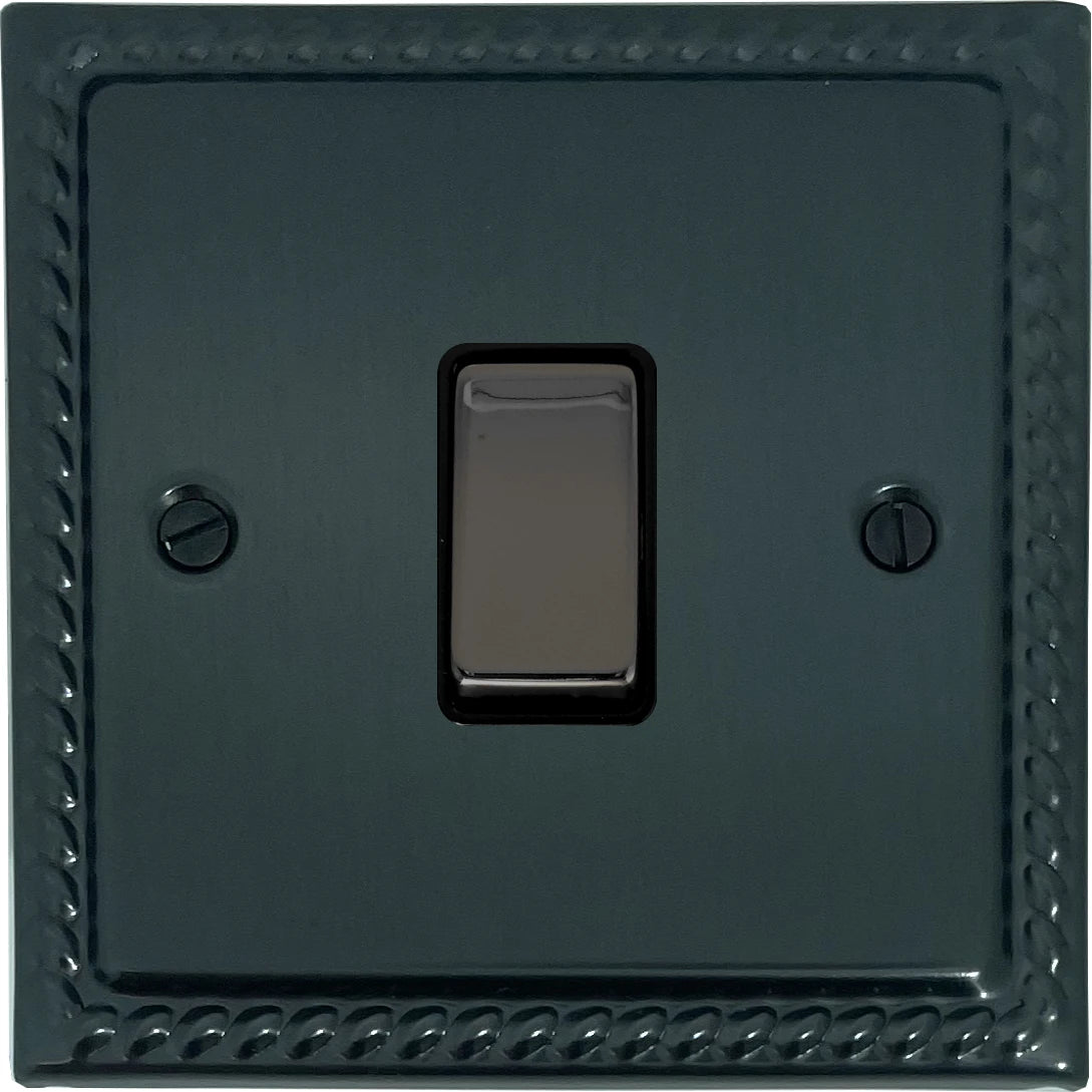 Georgian Black Bronze 1 Gang Switch (Black Nickel Switch)