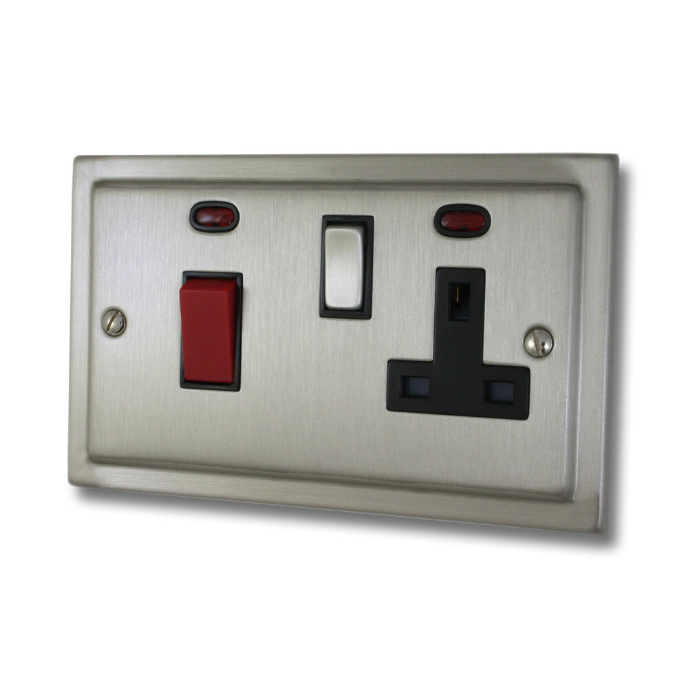 Victorian Satin Nickel Cooker Socket