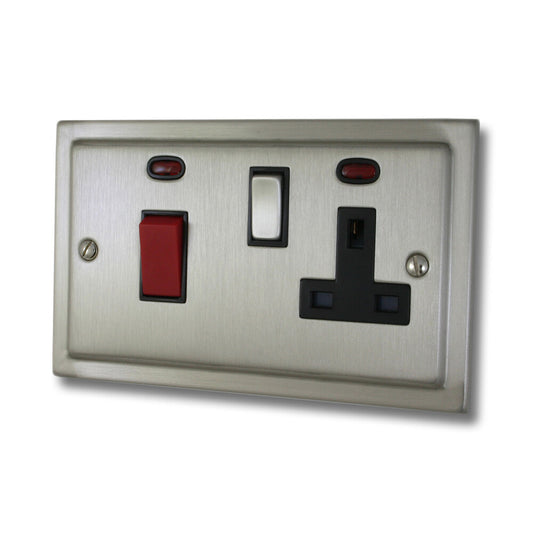 Victorian Satin Nickel Cooker Socket