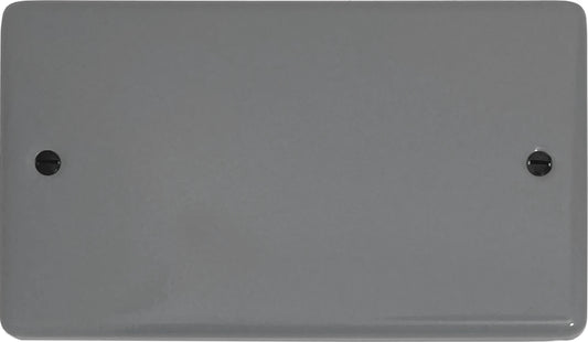 Contour Light Grey 2 Gang Blank