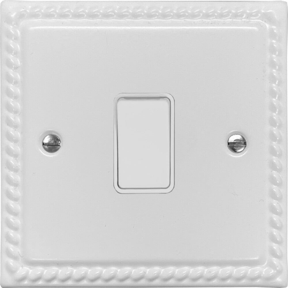 Georgian Flat White 1 Gang 2 Way Switch