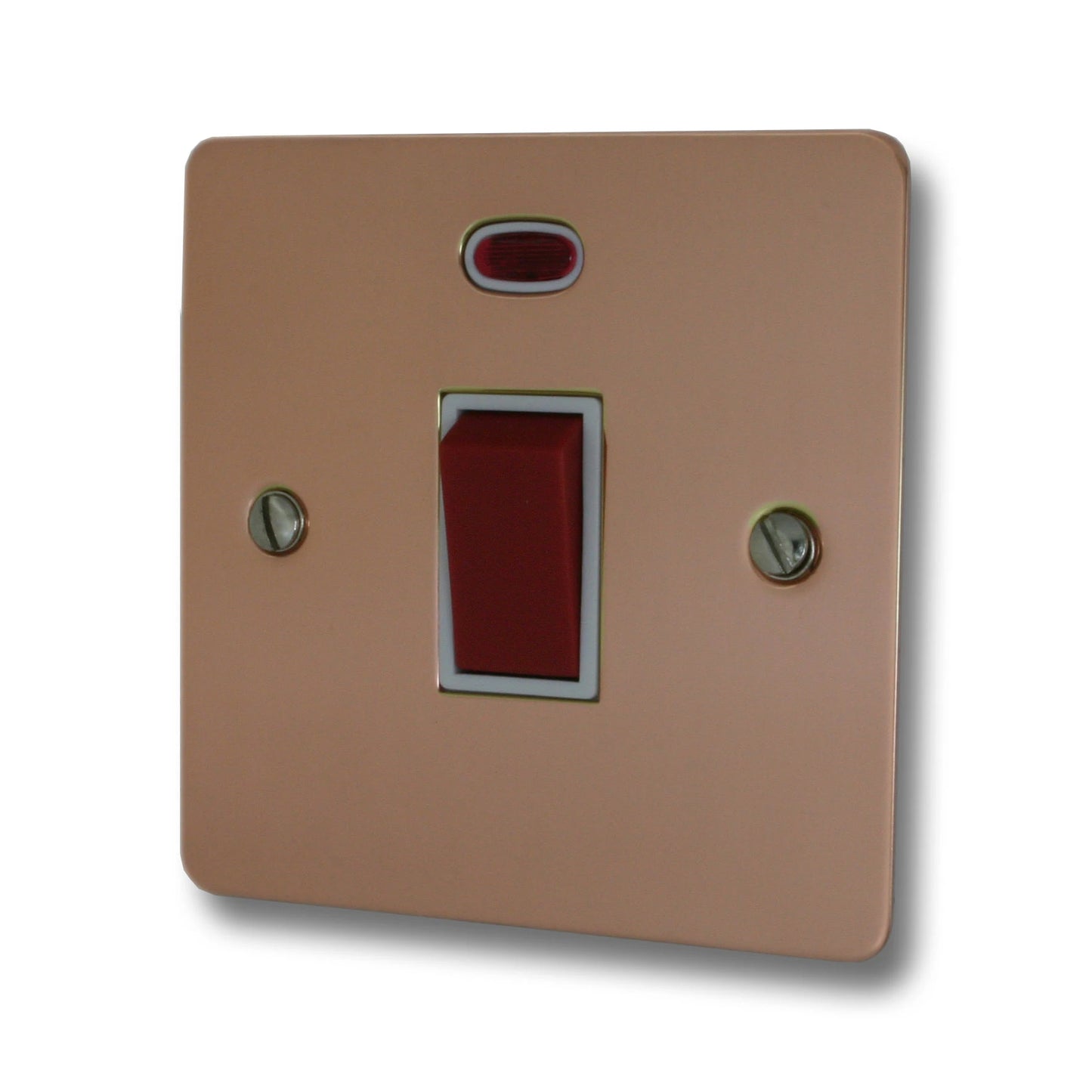 Flat Bright Copper 45A Dp Switch + Neon