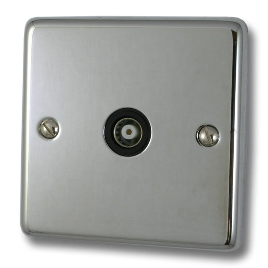 Contour Polished Chrome 1 Gang Coax Point