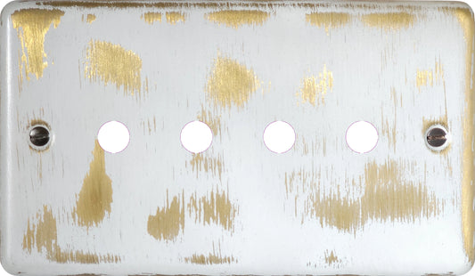 Contour Dover Bronze 4 Gang Grid Toggle Plate