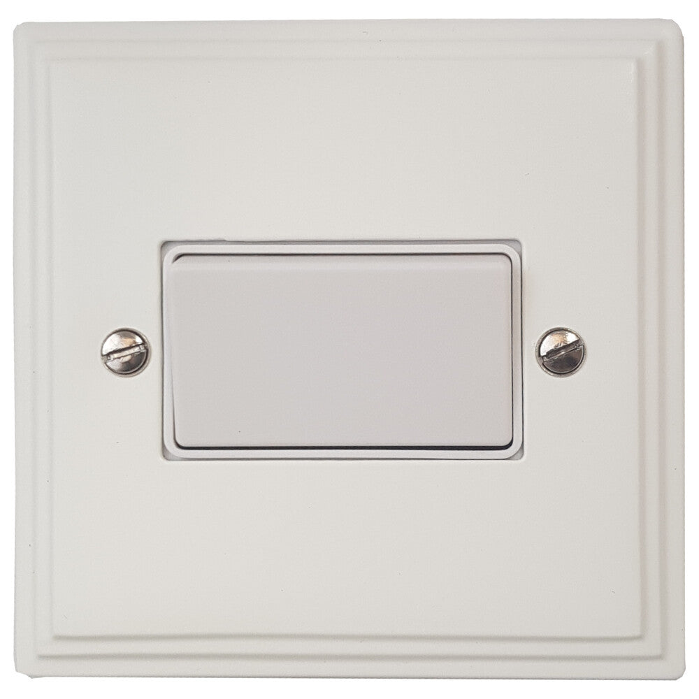 Victorian Flat White Fan Isolator (White Switch)