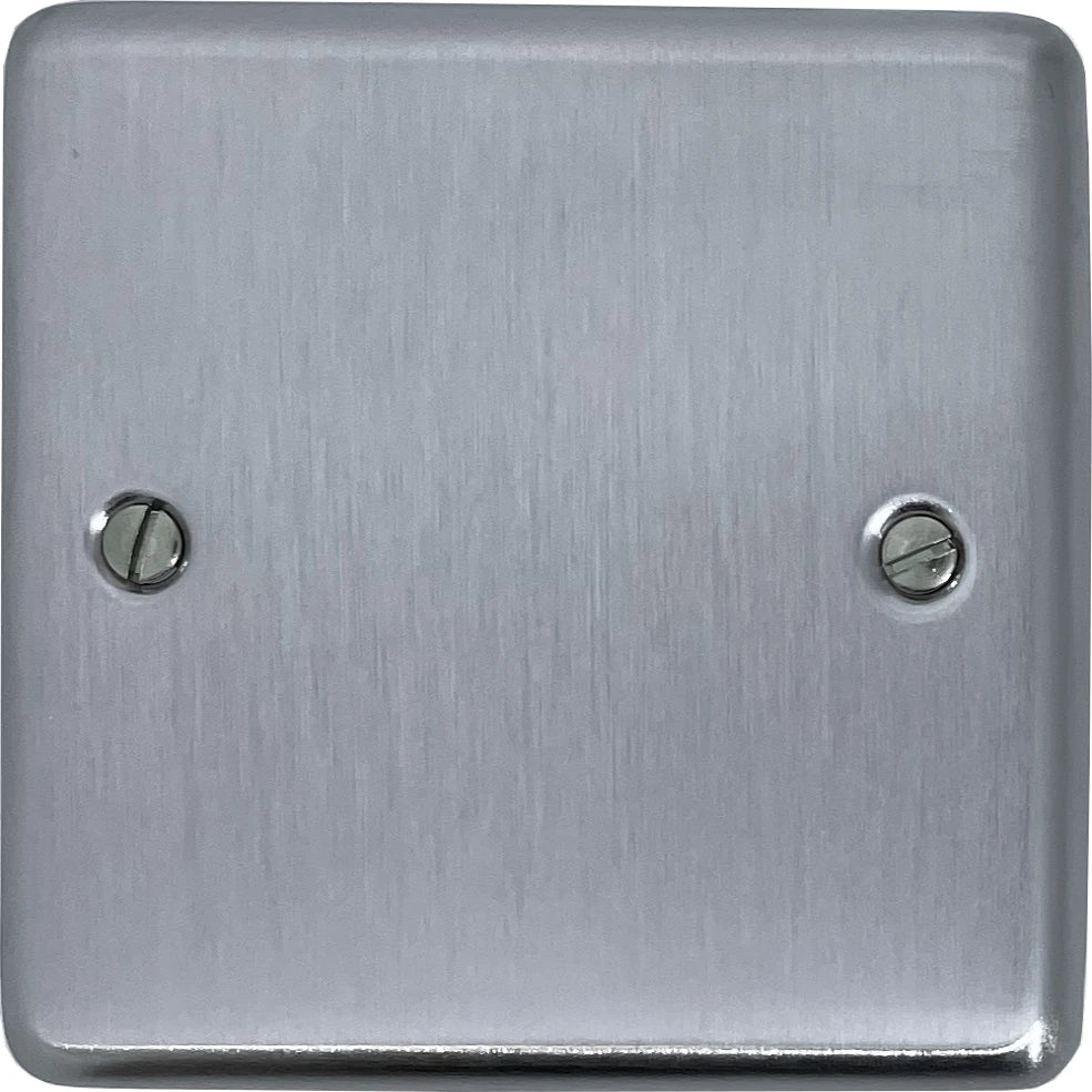 Contour Satin Chrome 1 Gang Blank