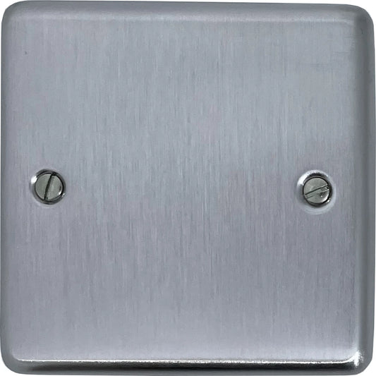 Contour Satin Chrome 1 Gang Blank