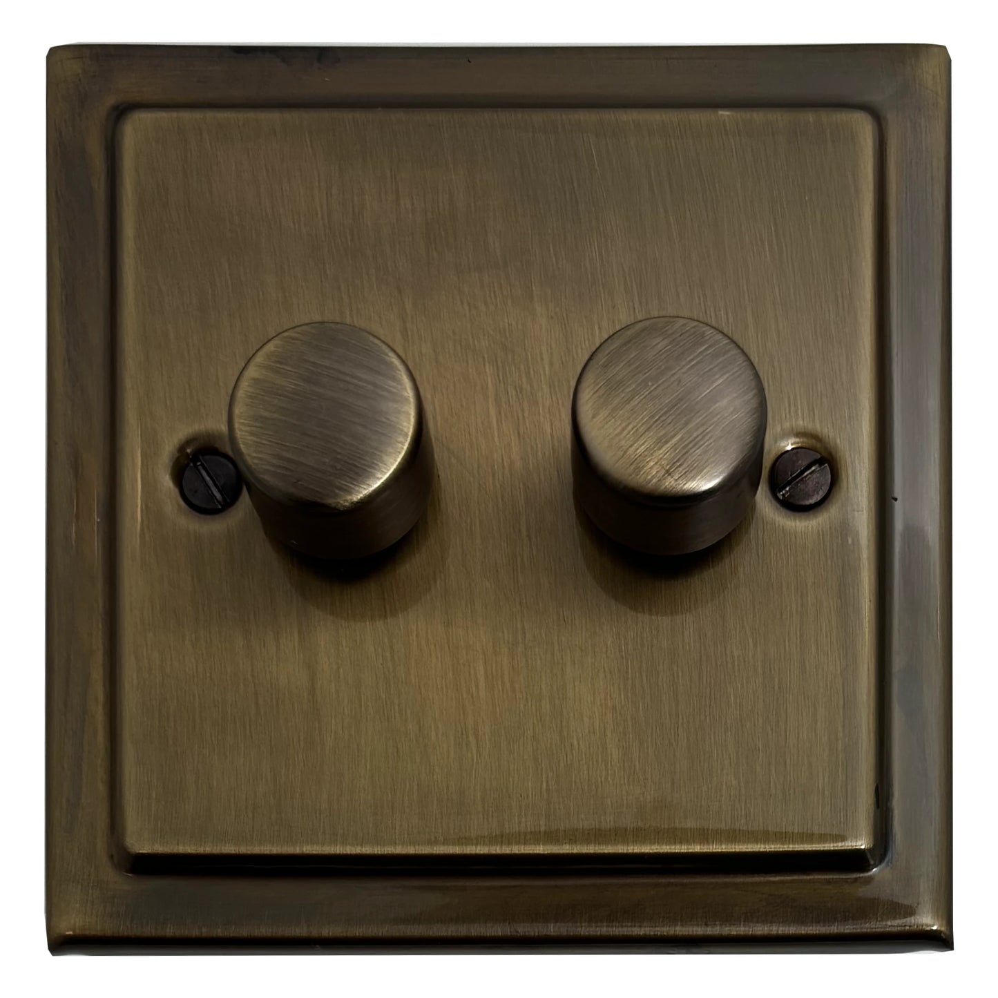 Victorian Medium Bronze 2 Gang LED Dimmer