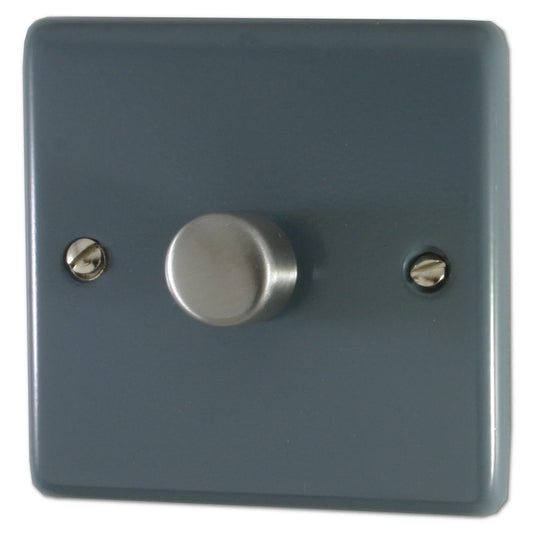 Contour Dark Grey 1 Gang 2 Way 400W Dimmer