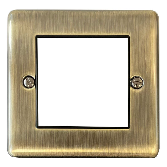Basics Antique Brass 1 Gang 2 Module Date Plate