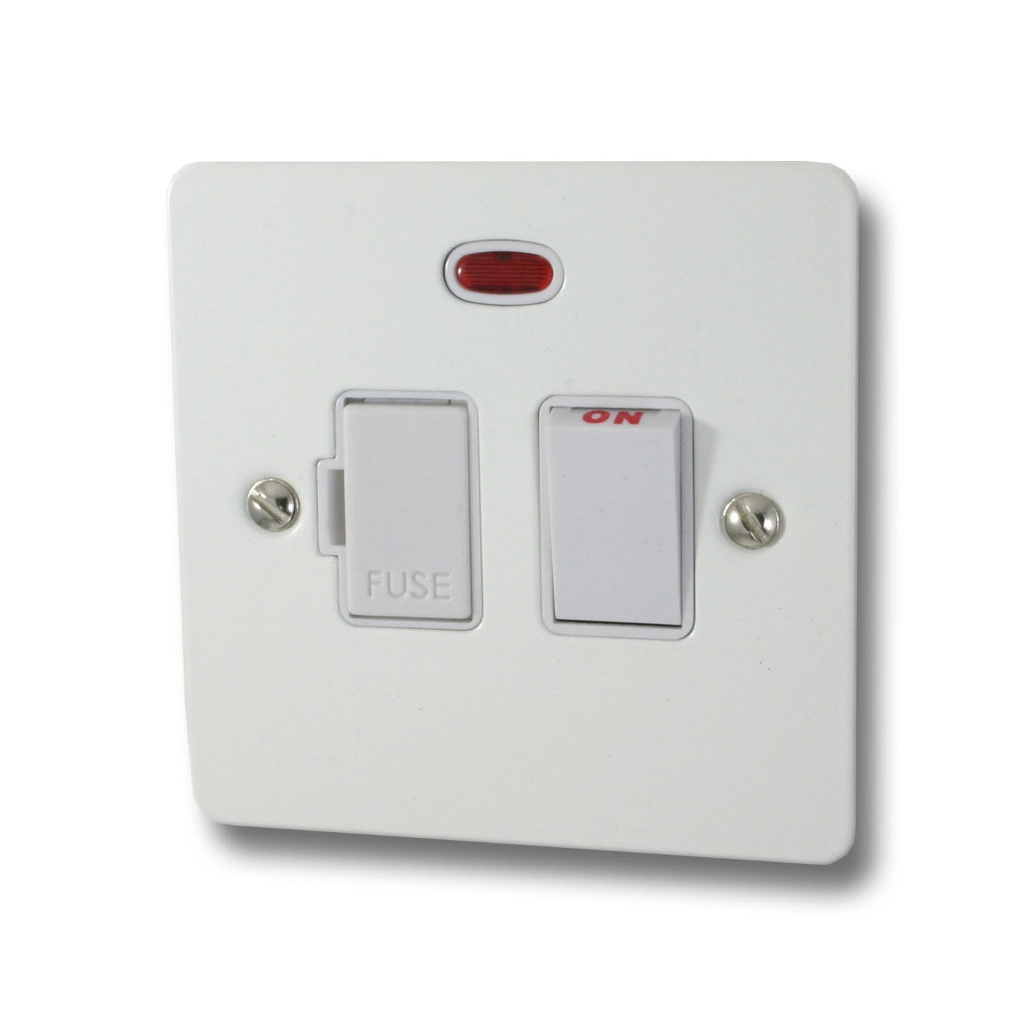 Flat White Switch Fused Spur + Neon