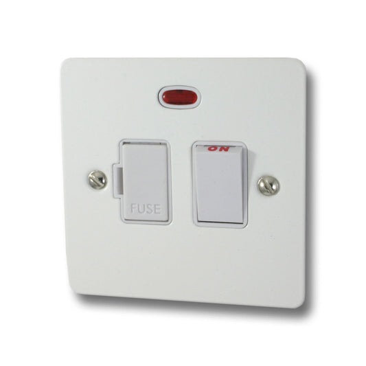 Flat White Switch Fused Spur + Neon