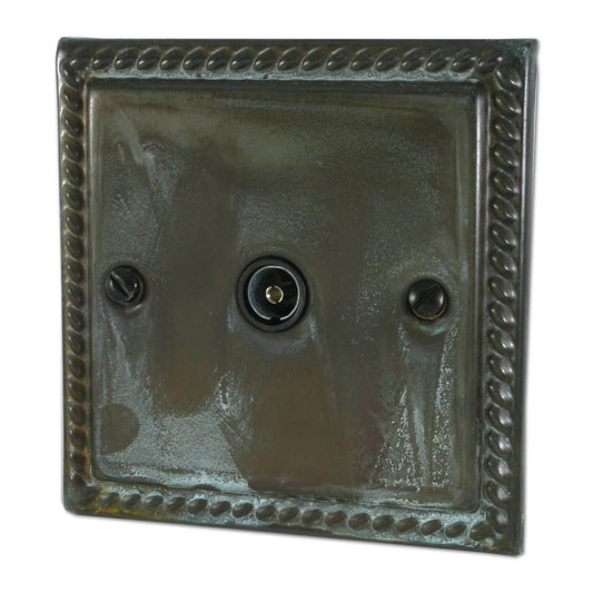 Georgian Verdigris 1 Gang Coax Point