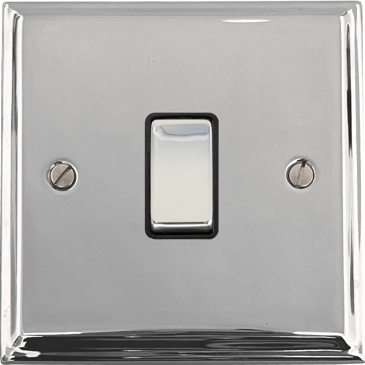 Deco Polished Chrome 1 Gang Switch
