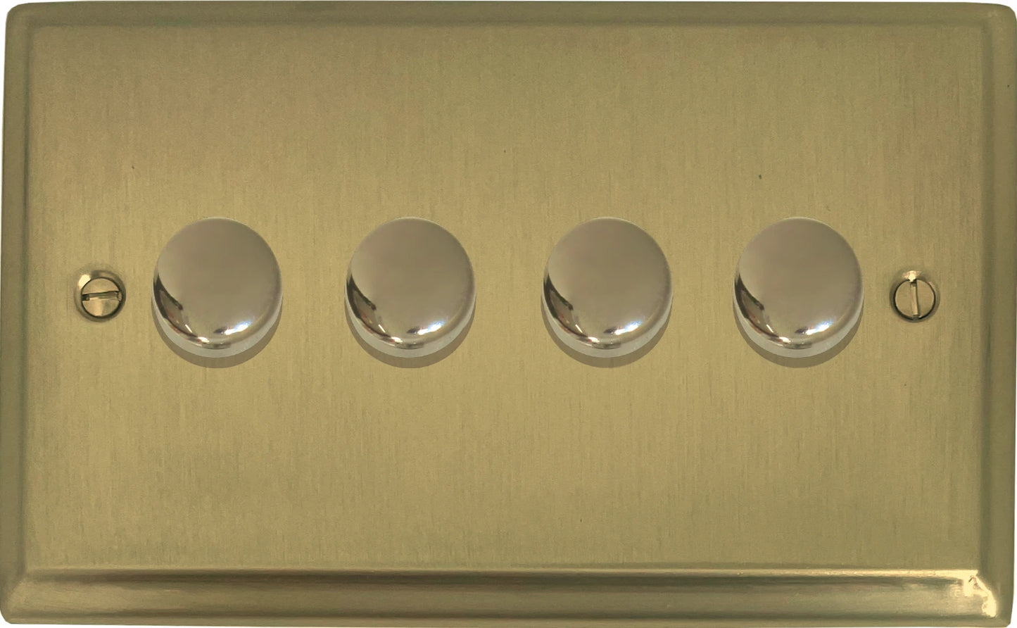 Deco Satin Brass 4 Gang LED Dimmer
