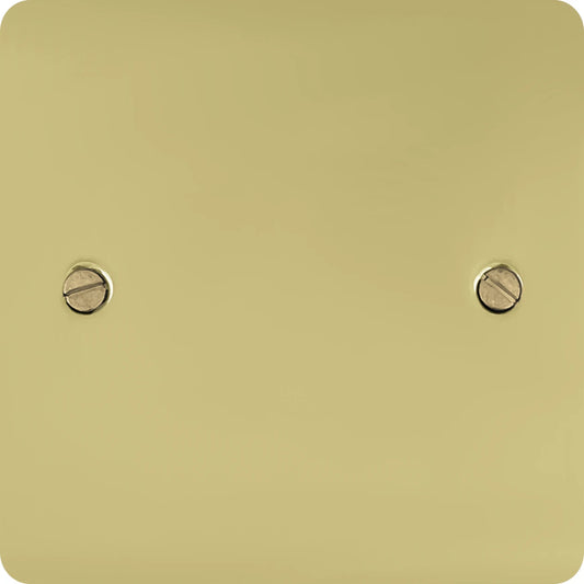 Flat Polished Brass 1 Gang Blank