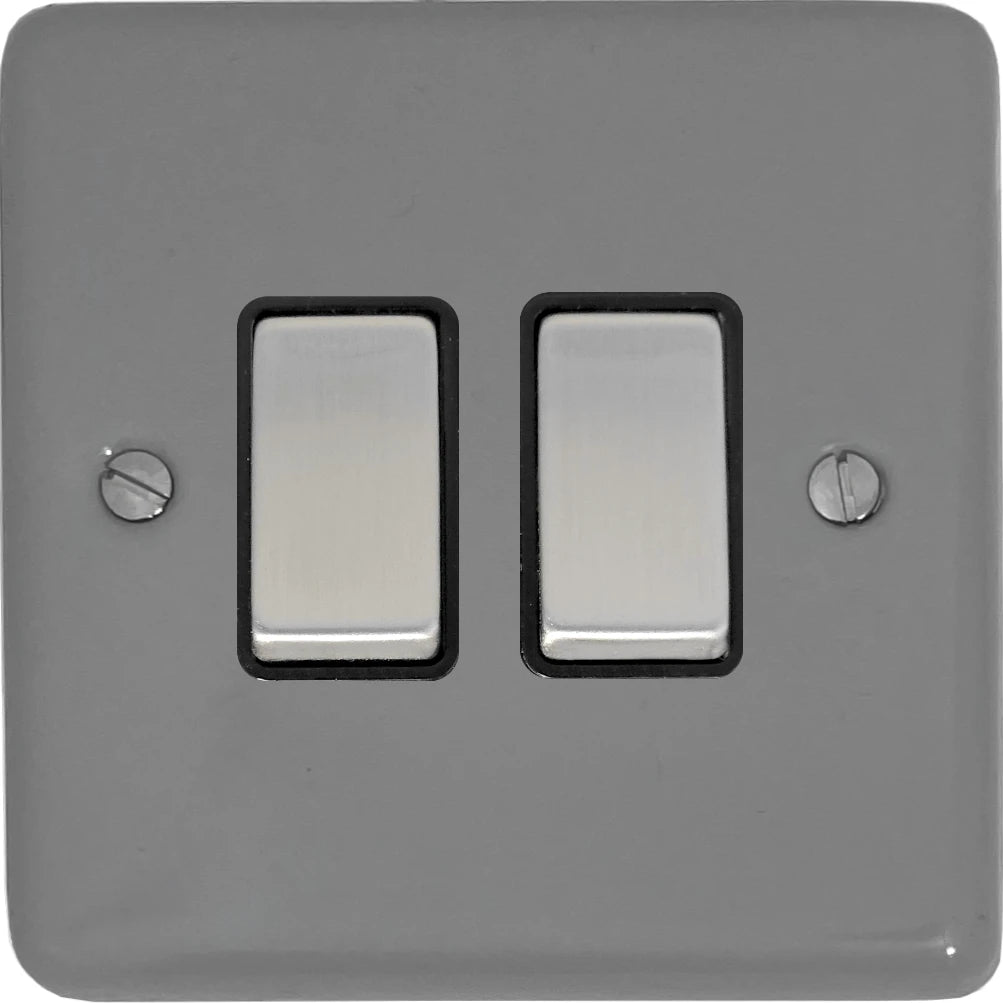 Contour Light Grey 2 Gang 2 Way Switch