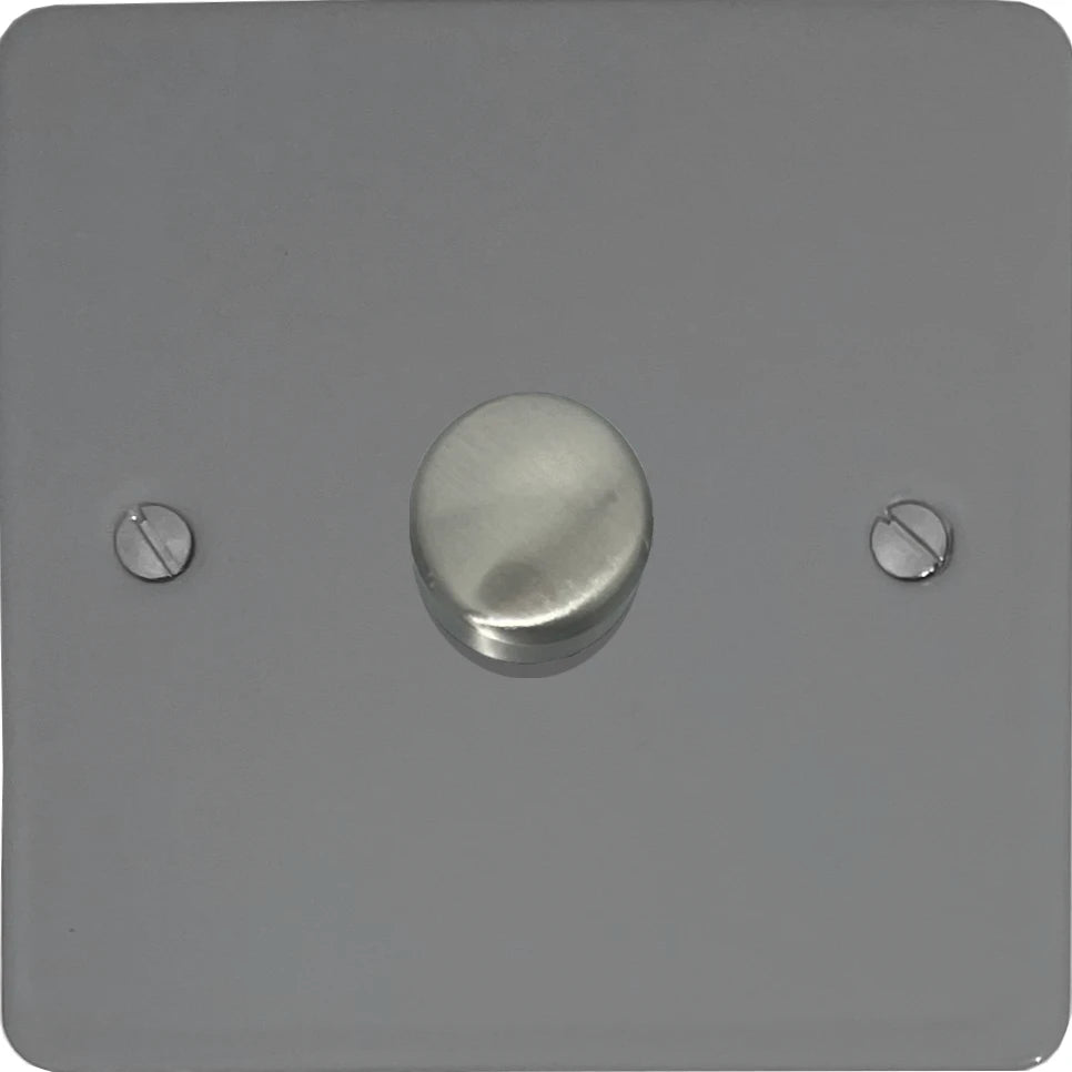 Flat Light Grey 1 Gang LED Dimmer