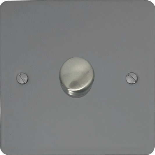 Flat Light Grey 1 Gang LED Dimmer