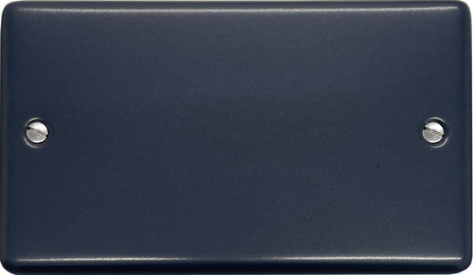 Contour Blue 2 Gang Blank Plate