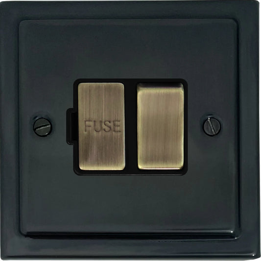 Victorian Black Bronze Switch Fused Spur