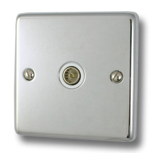 Contour Polished Chrome 1 Gang Coax Point