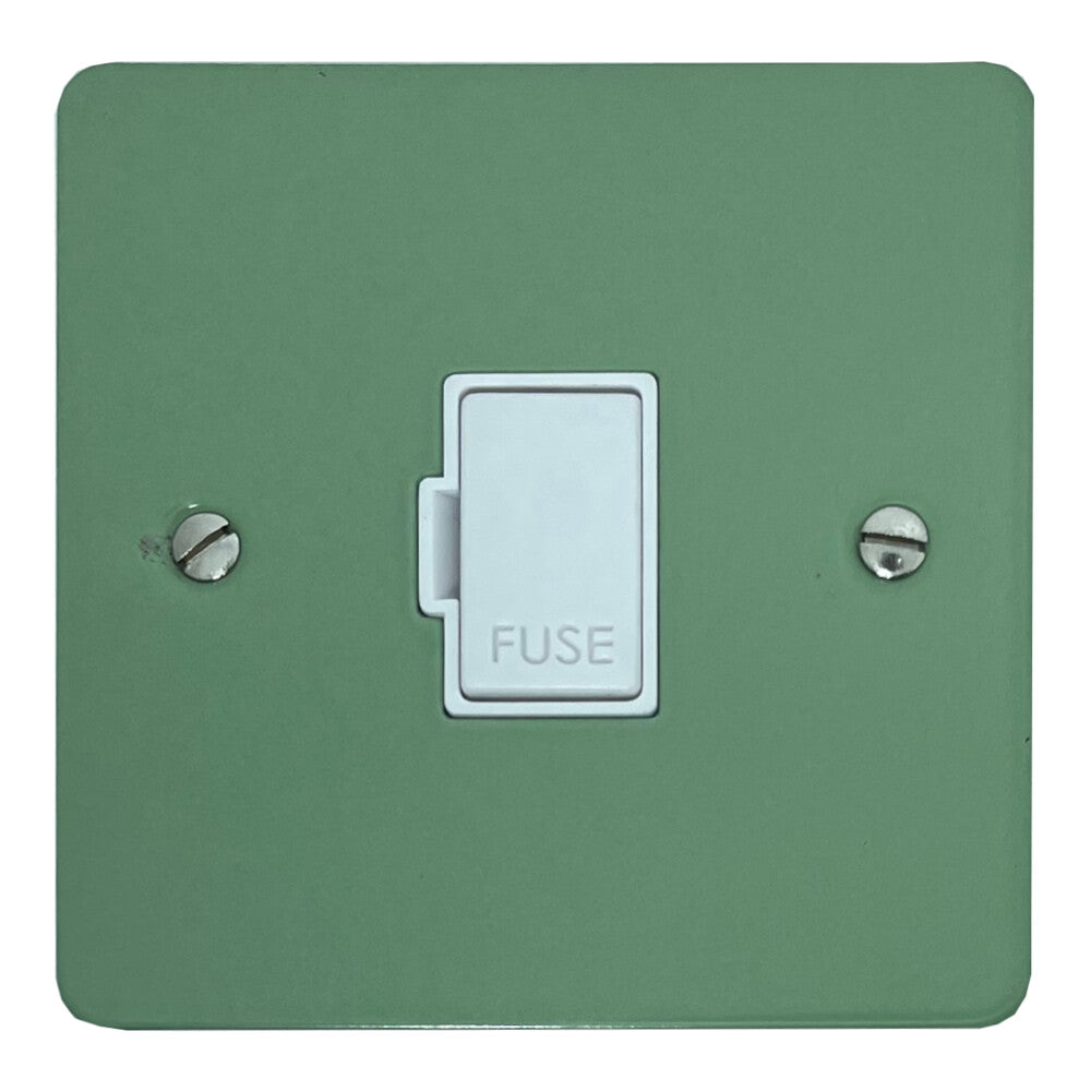 Flat Sage Green Unswitched Fuse Spur (White Insert)
