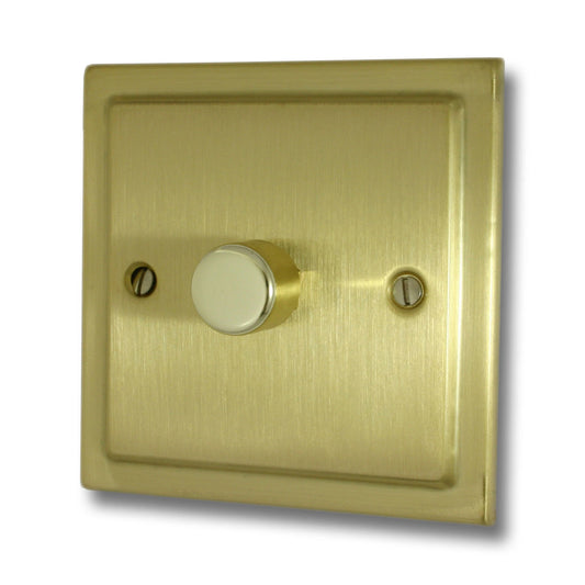 Victorian Satin Brass 1 Gang LED Dimmer