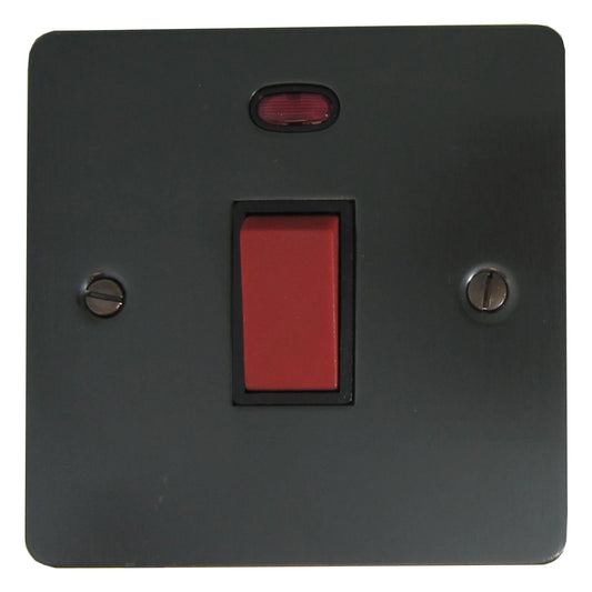 Flat Black Bronze 45A Dp Switch + Neon