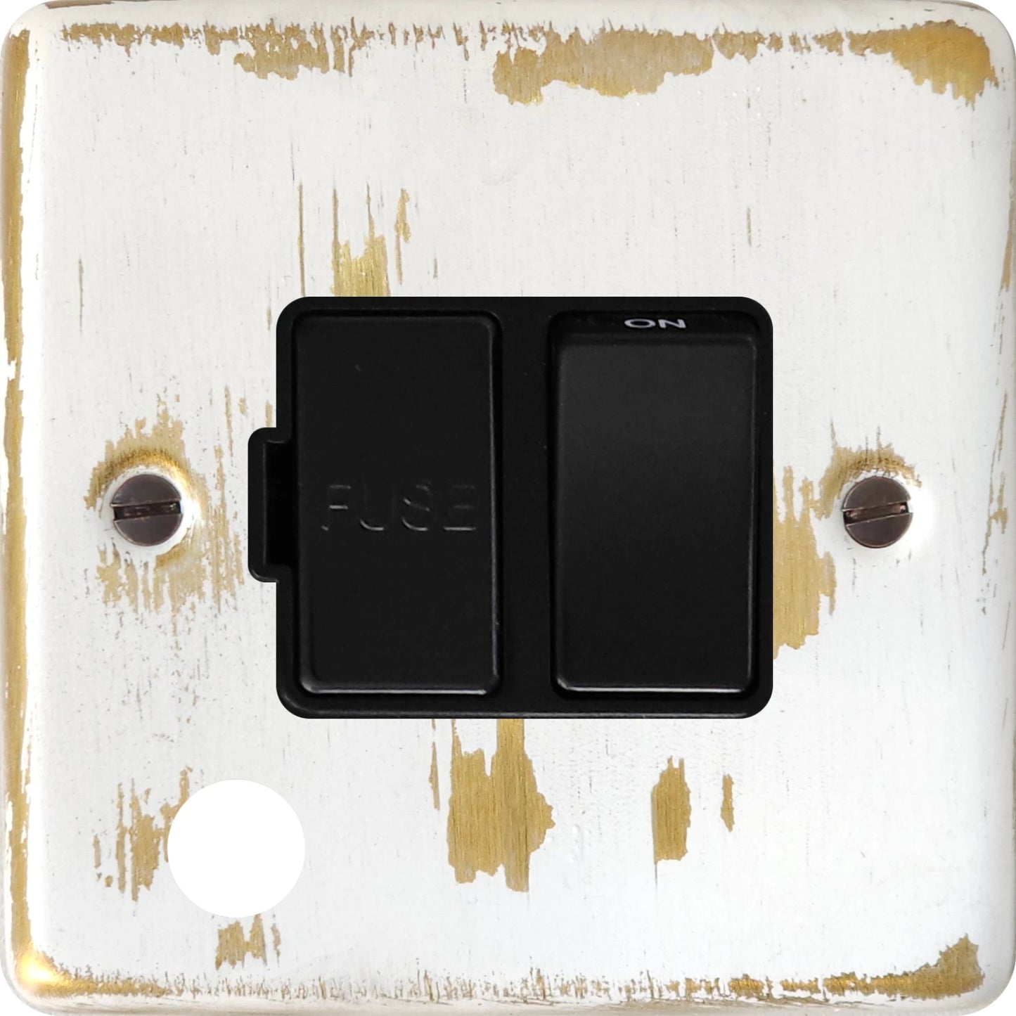 Contour Dover Bronze Switched Fuse Spur with Flex Outlet (Black Switch)