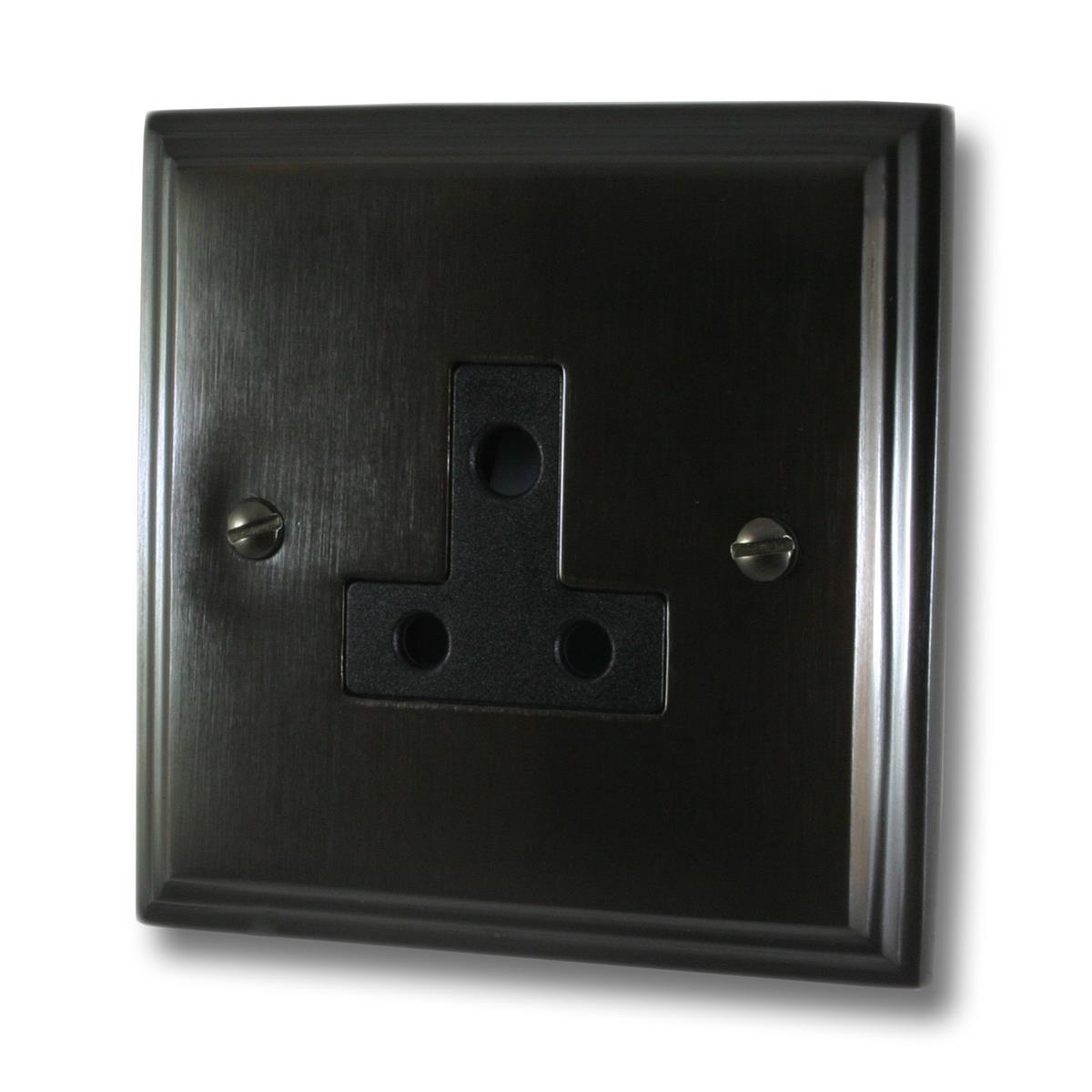 Victorian Black Bronze 5 Amp Socket