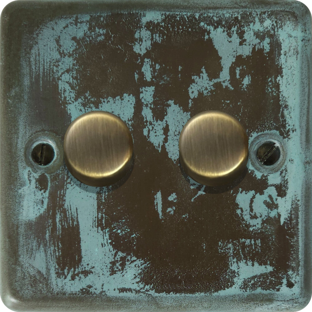 Contour Verdigris 2 Gang Dimmer LED Dimmer