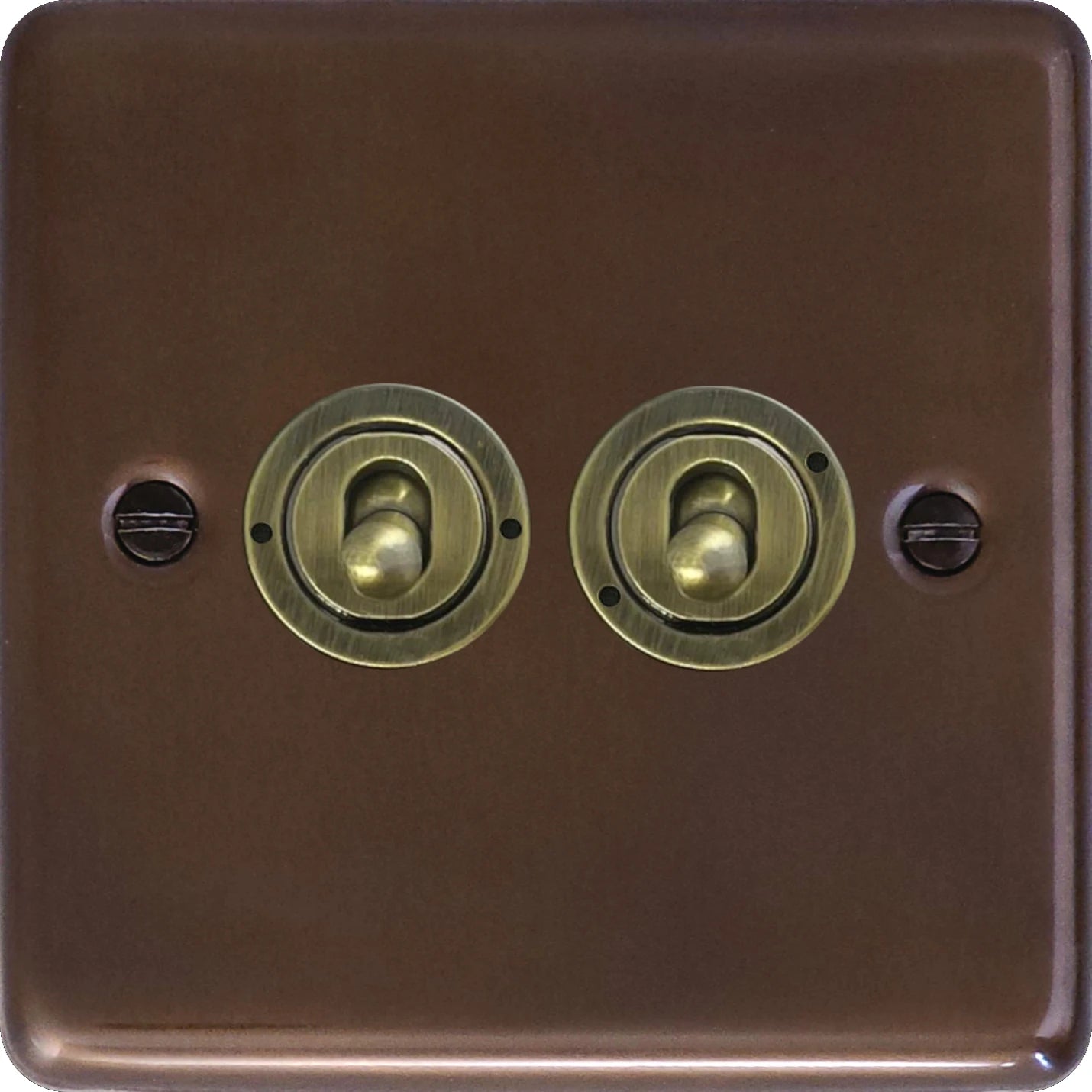 Contour Medium Bronze 2 Gang 2 Way Toggle