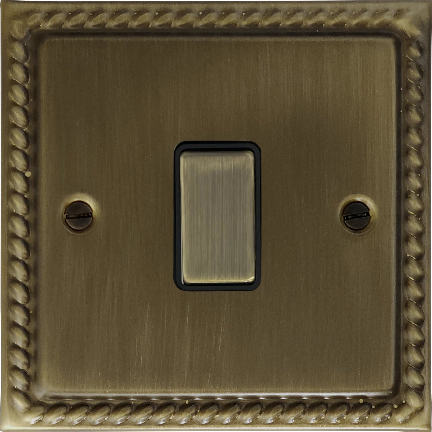 Georgian Antique Brass 1 Gang Switch (Brass Switch)
