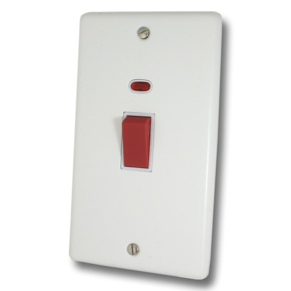 Contour Flat White 45A Dp Switch + Neon