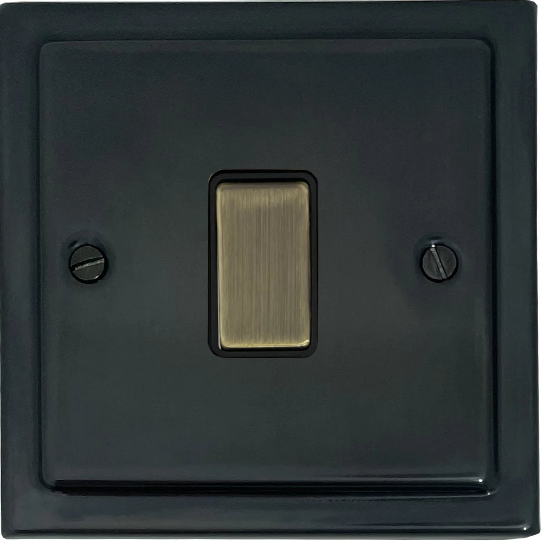 Victorian Black Bronze 1 Gang Switch
