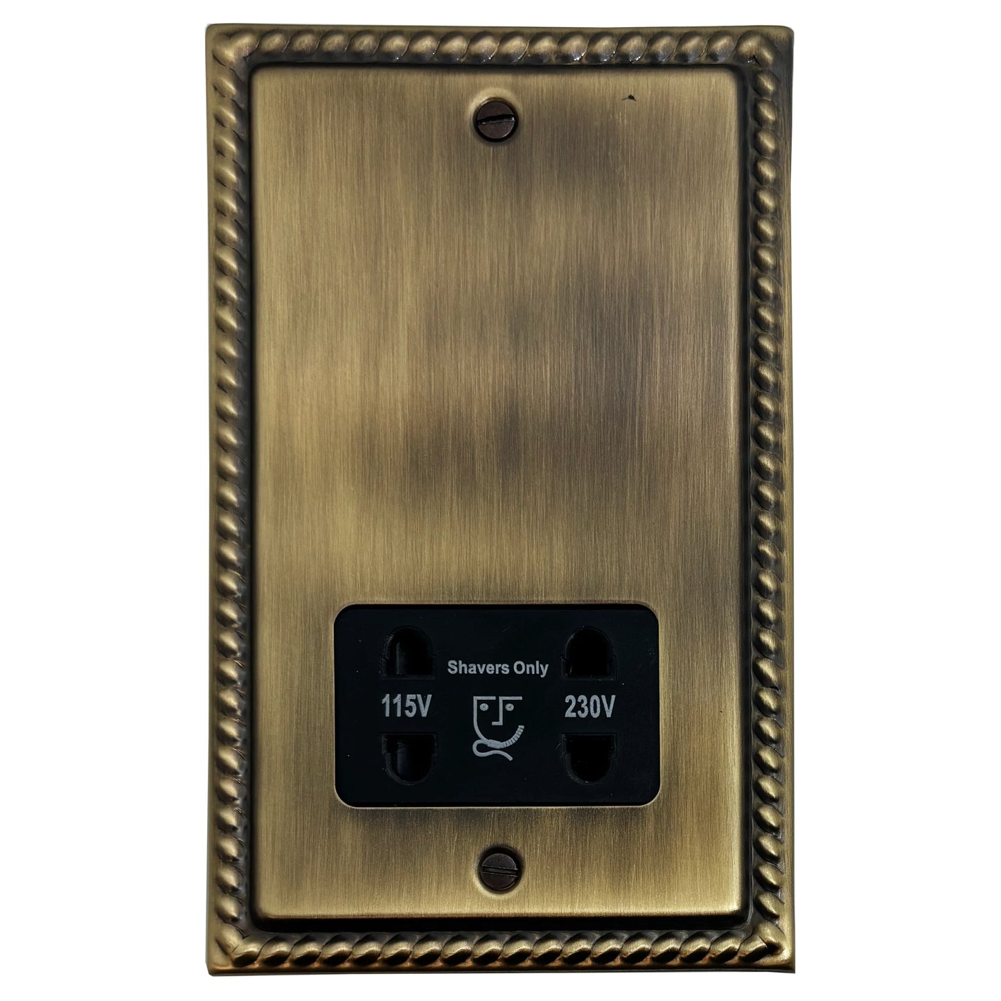 Georgian Light Antique Brass Shaver Socket
